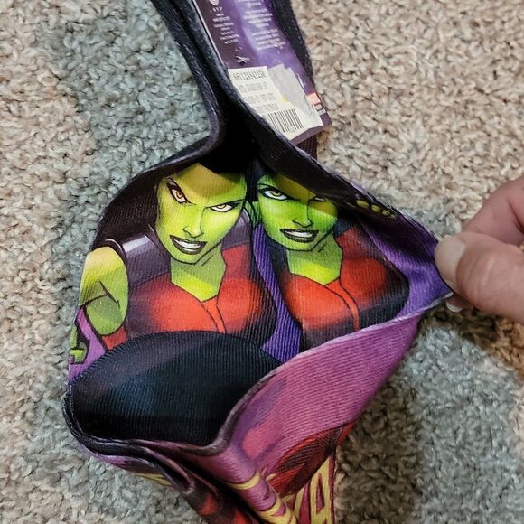 Guardians of the Galaxy Lot Gamora & Prax Crew Socks Marvel Fit Shoe 4-10 Adult - Picture 6 of 7